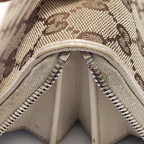 Authentic GUCCI Classic Canvas Zip Around Wallet Luxury Designer Monogram - Picture 16 of 16